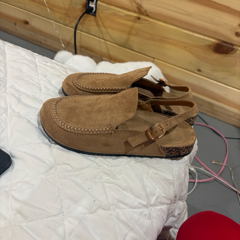 Men's Tan Suede Loafers